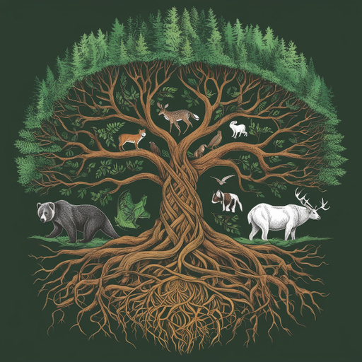 Tshirtforest And Wildlife A Detailed Illustra