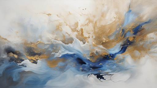 Stock Photography A Shimmering Painting Of Liquid Golden Blue