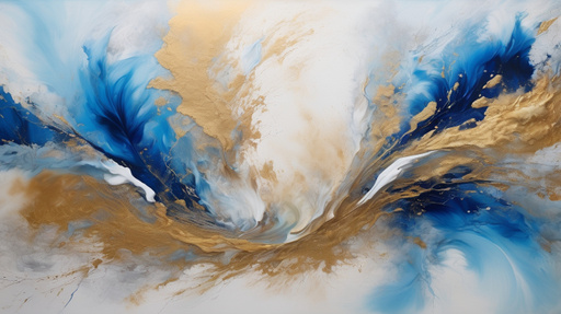 Stock Photography A Shimmering Painting Of Liquid Golden Blue