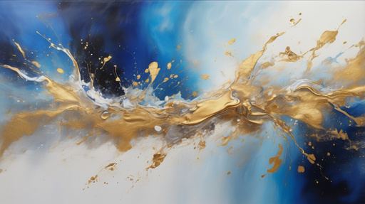 Stock Photography A Shimmering Painting Of Liquid Golden Blue