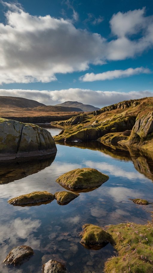 Stock Photography Still Water At Lochernhead In Scotland