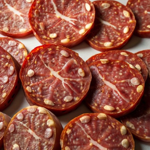 Stock Photography Salami Compared To Pepperoni Realistic